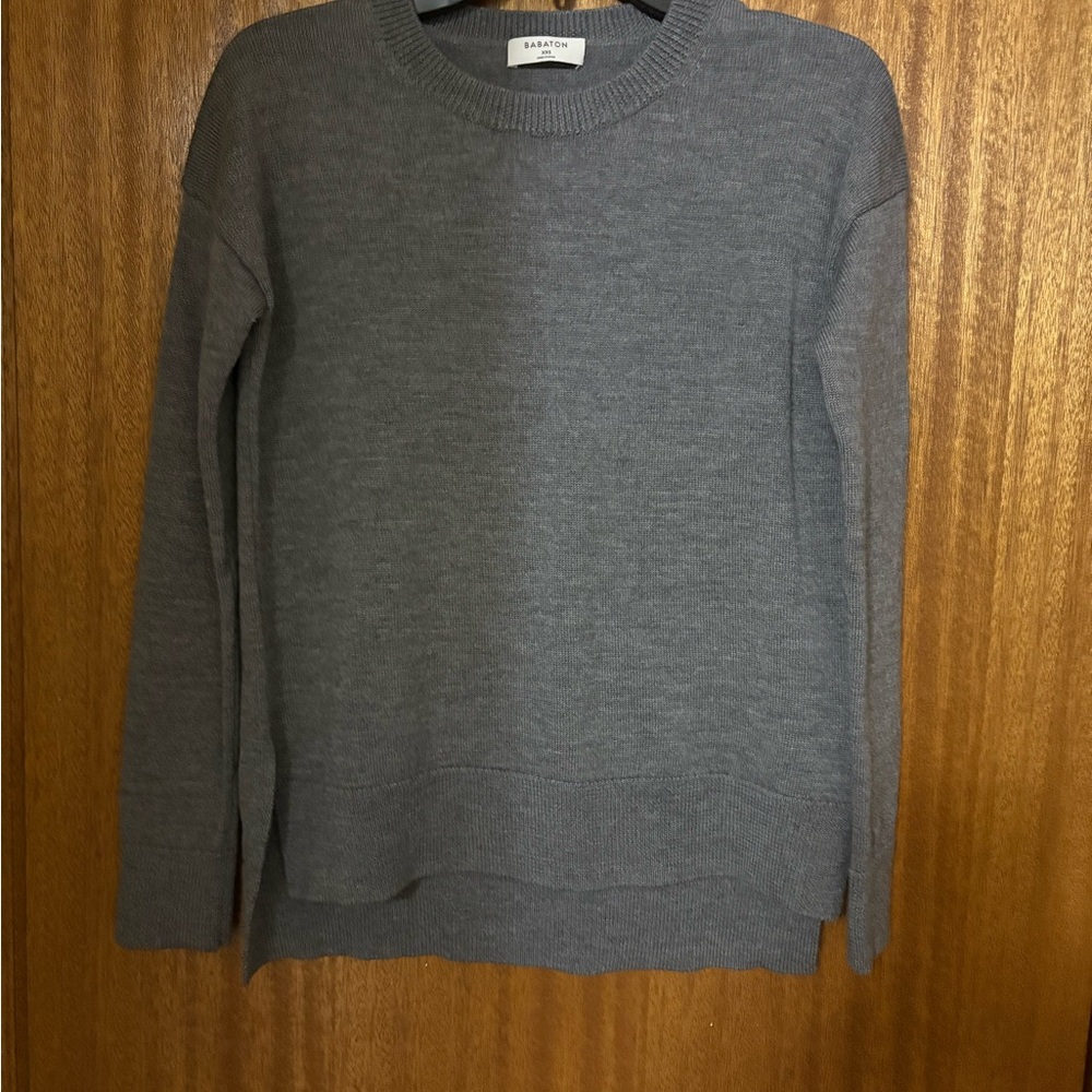 Babaton Charcoal Knit Sweater from Aritzia. Light to medium weight sweater